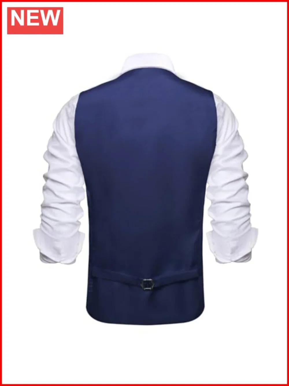 Mens Satin Suit Vest Set Double Breasted Formal 5 Piece